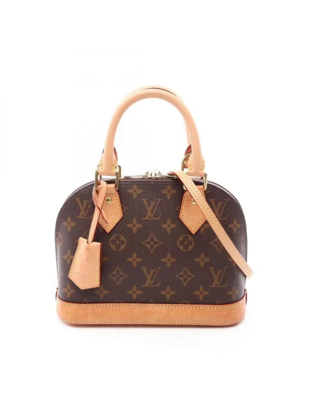 Louis Vuitton Alma BB Monogram 2-Way Canvas Leather Handbag